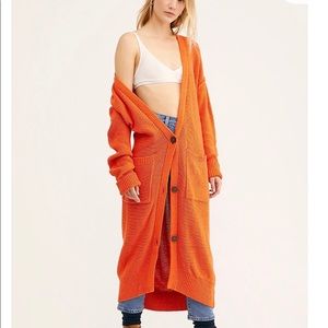 Free People long knit cardigan